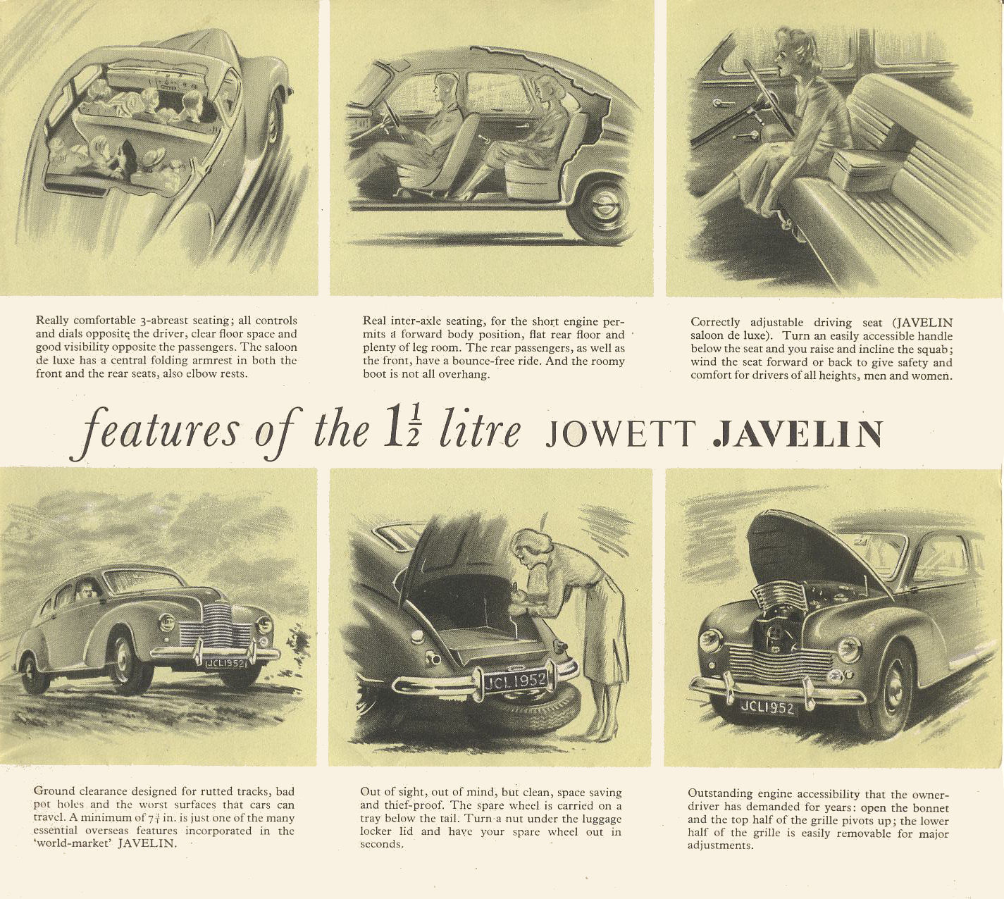 1952 Jowett Javelin brochure